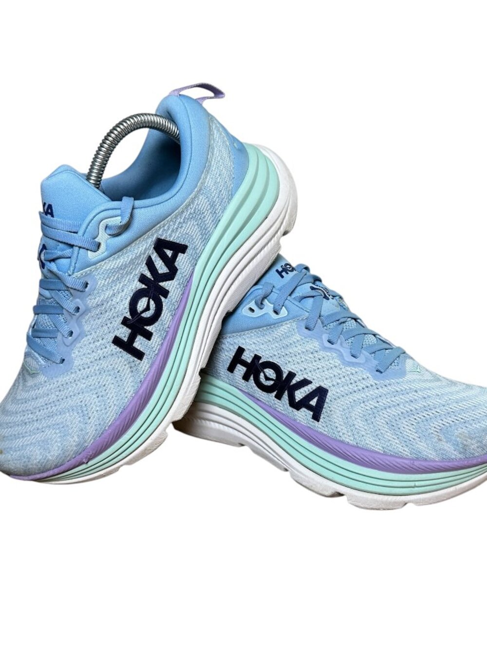 Hoka One One Women's Gaviota 5 Baby Blue Purple Green Sneakers Shoes Size 9B